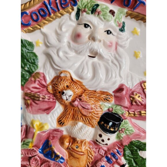 Cookies for‎ Santa vintage ceramic plate home decor xmas snowman - Picture 4 of 7